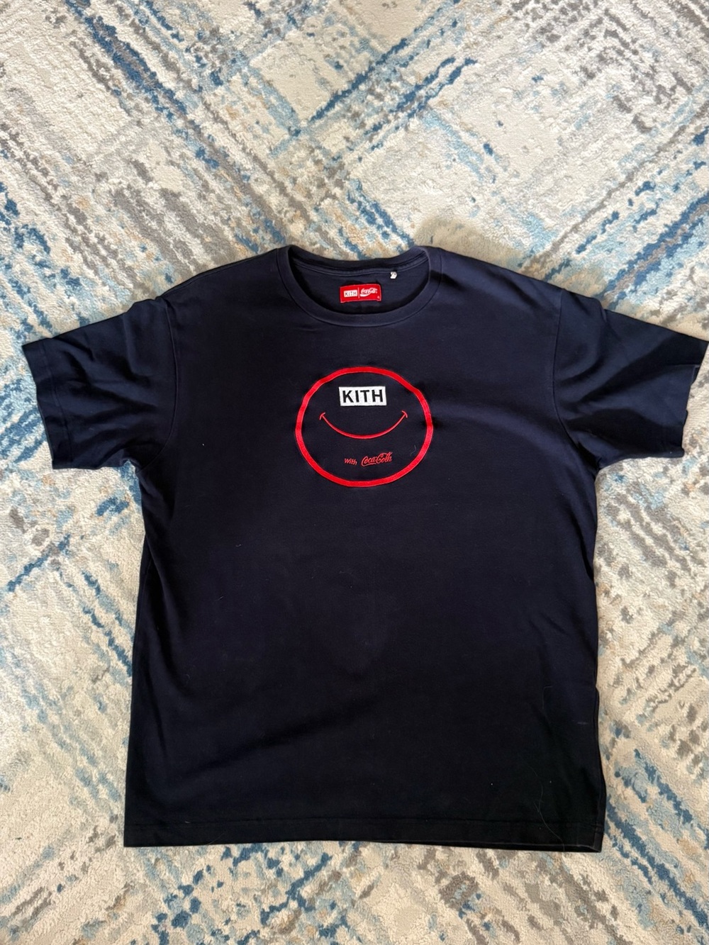 Kith Navy Short-Sleeve Tee with Red Logo